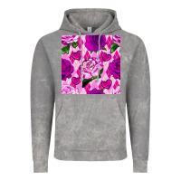 Cloud Rock valentines day roses and diamond plaid seamless pattern Vintage Hoodie - BundleAndBundleShop