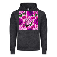 Vintage Black valentines day roses and diamond plaid seamless pattern Vintage Hoodie - BundleAndBundleShop