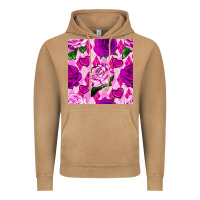 Vintage Camel valentines day roses and diamond plaid seamless pattern Vintage Hoodie - BundleAndBundleShop