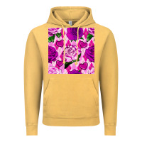 Vintage Mustard valentines day roses and diamond plaid seamless pattern Vintage Hoodie - BundleAndBundleShop