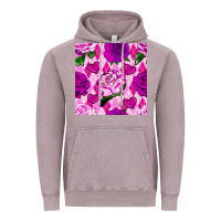 Vintage Zinc valentines day roses and diamond plaid seamless pattern Vintage Hoodie - BundleAndBundleShop
