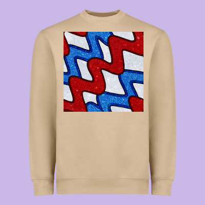 Glitter 4th Of July Seamless Pattern Heavyweight Sweatshirt Designed By Bundleandbundleshop