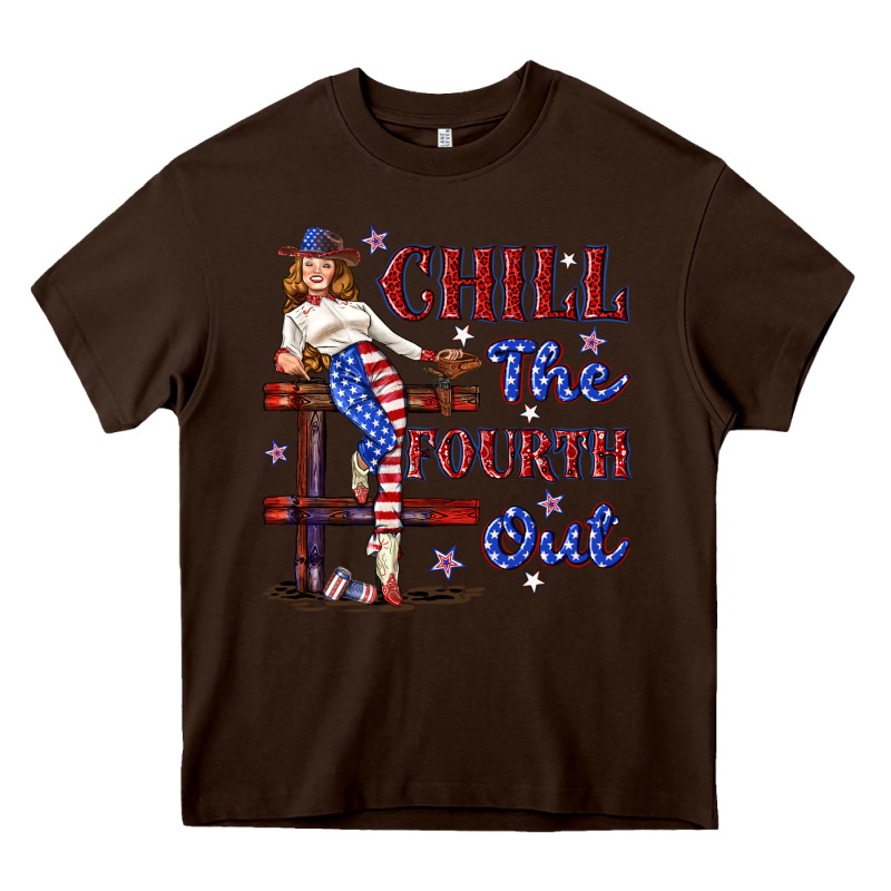 Chill The Fourth Out 4th July Heavy Core Tee by texasbilliewilder | Teevron
