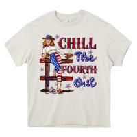 Cream chill the fourth out 4th july Heavy Core Tee - texasbilliewilder