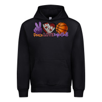 Black peace love basketball Urban Hoodie - HowdyJamesFarm