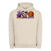 Peace Love Basketball Urban Hoodie | Teevron