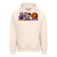 Sandshell peace love basketball Urban Hoodie - HowdyJamesFarm