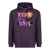 Plum 100 pawfect days Heavyweight Hoodie - Artiststas