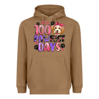 Toasted Coconut 100 pawfect days Heavyweight Hoodie - Artiststas