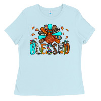 Baby Blue blessed turkey Ladies Tee - JahusDesignShop