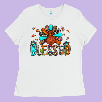 Blessed Turkey Ladies Tee Designed By Jahusdesignshop