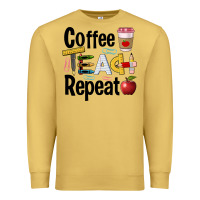 Antique Gold coffee teach repeat Premium Sweatshirt - BarkalooDesign