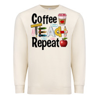 Sandshell coffee teach repeat Premium Sweatshirt - BarkalooDesign