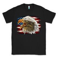 Black American Flag Eagle Classic Tee - LillyAllenDesigns