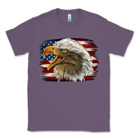 Lavender American Flag Eagle Classic Tee - LillyAllenDesigns