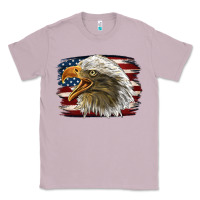 Lilac American Flag Eagle Classic Tee - LillyAllenDesigns
