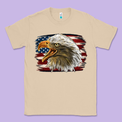 American Flag Eagle Classic Tee Designed By Lillyallendesigns