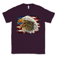 Plum American Flag Eagle Classic Tee - LillyAllenDesigns
