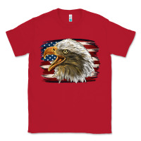 Red American Flag Eagle Classic Tee - LillyAllenDesigns