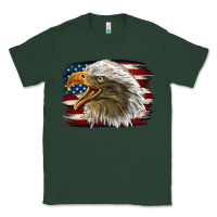 Sports Green American Flag Eagle Classic Tee - LillyAllenDesigns