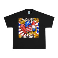 Black patriotic popsicles and sunflowers Urban Heavy Tee - BundleAndBundleShop