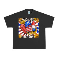 Pigment Black patriotic popsicles and sunflowers Urban Heavy Tee - BundleAndBundleShop