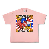 Salmon patriotic popsicles and sunflowers Urban Heavy Tee - BundleAndBundleShop
