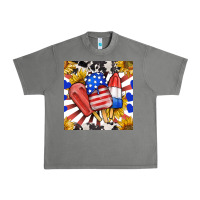 Patriotic Popsicles And Sunflowers Urban Heavy Tee | Teevron