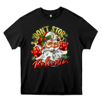Black dont stop believin Heavy Core Tee - Zillion Design Studio