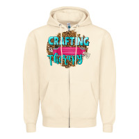 Sandshell crafting is my therapy Zipper Hoodie - NancyCooperArtShop