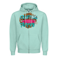 Seafoam crafting is my therapy Zipper Hoodie - NancyCooperArtShop