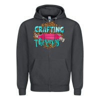Smoke crafting is my therapy Zipper Hoodie - NancyCooperArtShop
