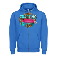 True Royal crafting is my therapy Zipper Hoodie - NancyCooperArtShop