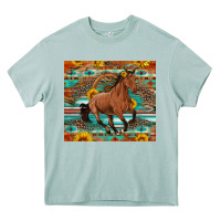 Arona galloping horse aztec sunflower Heavy Core Tee - Artiststas