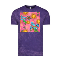 Cloud Purple summer time of the sun seamless pattern Vintage Tee - BundleAndBundleShop