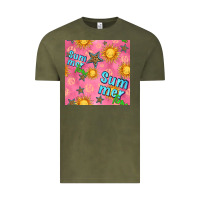 Vintage Olive summer time of the sun seamless pattern Vintage Tee - BundleAndBundleShop