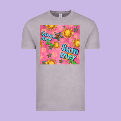 Summer Time Of The Sun Seamless Pattern Vintage Tee Designed By Bundleandbundleshop