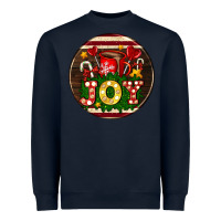 Navy Christmas joy and hot chocolate Heavyweight Sweatshirt - AdoDesignShop