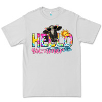Dove Grey hello summer Premium Tee - texasbilliewilder