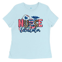 Baby Blue nurse educator Ladies Tee - RanaPortraitStore