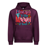 Mauve Wine I love you to the moon and back Valentine's Day Urban Hoodie - HowdyJamesFarm