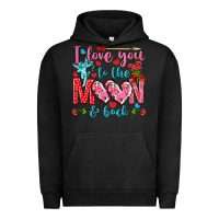 Pigment Black I love you to the moon and back Valentine's Day Urban Hoodie - HowdyJamesFarm