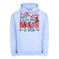 Pigment Grape Ice I love you to the moon and back Valentine's Day Urban Hoodie - HowdyJamesFarm