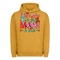 Pigment Peanut Butter I love you to the moon and back Valentine's Day Urban Hoodie - HowdyJamesFarm