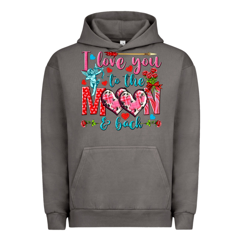 I Love You To The Moon And Back Valentine's Day Urban Hoodie by HowdyJamesFarm | Teevron