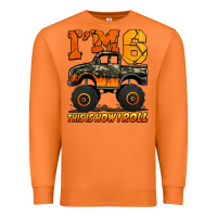 Carrot i'm six this is how i roll monster truck birthday Premium Sweatshirt - Jasminsmagicworld