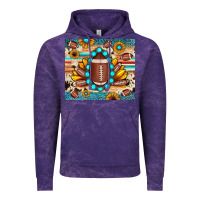 Cloud Purple football cowhide sunflower Vintage Hoodie - JahusDesignShop