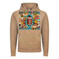 Vintage Coffee football cowhide sunflower Vintage Hoodie - JahusDesignShop