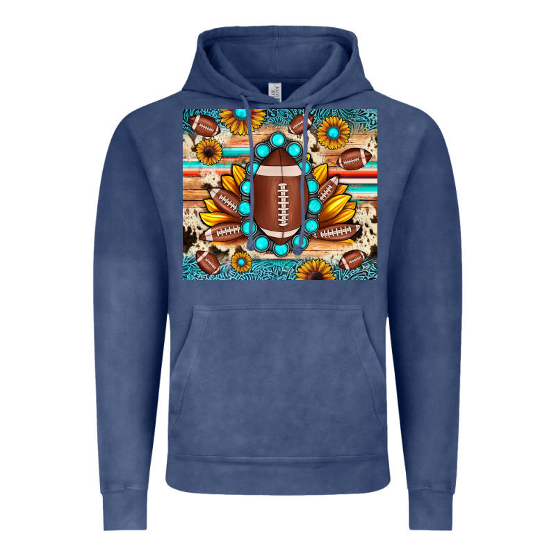 Football Cowhide Sunflower Vintage Hoodie by JahusDesignShop | Teevron