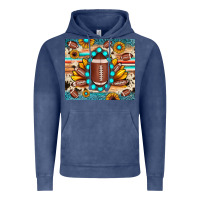 Vintage Denim football cowhide sunflower Vintage Hoodie - JahusDesignShop